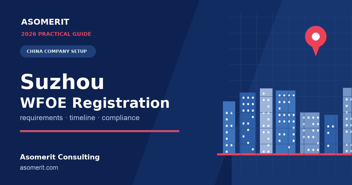 Suzhou WFOE registration guide for foreign investors setting up in China