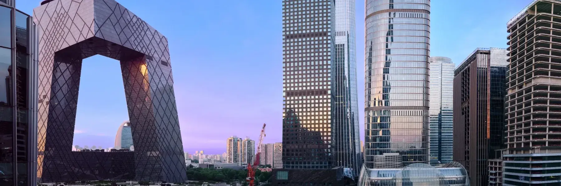 Beijing central business district skyline — China work visa and relocation support